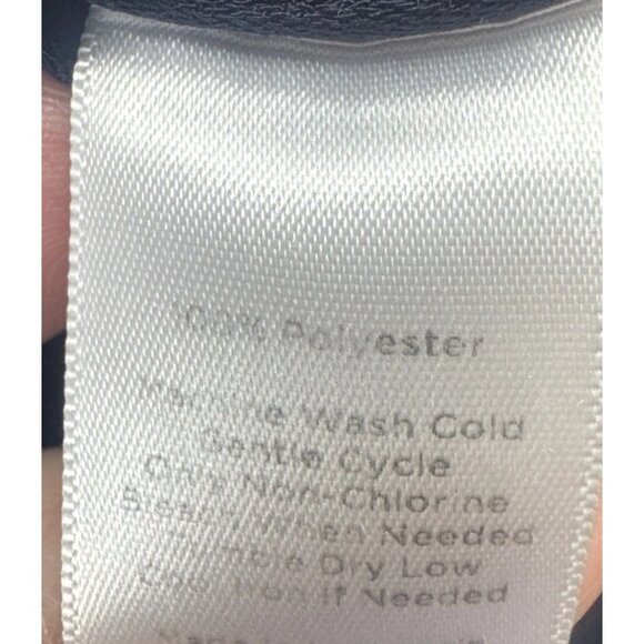 Talbots Women’s Navy Blue Side Tie 3/4 Sleeve Round Neck Blouse Top Sz 14W - Picture 10 of 10